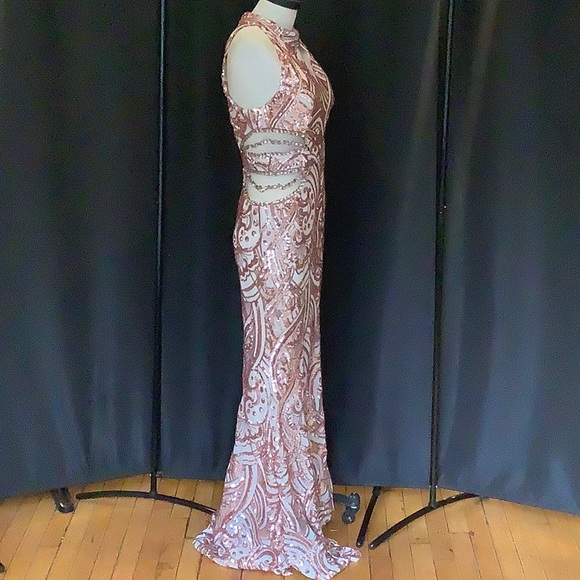 Rose Gold Sequin Gown - Picture 5 of 5